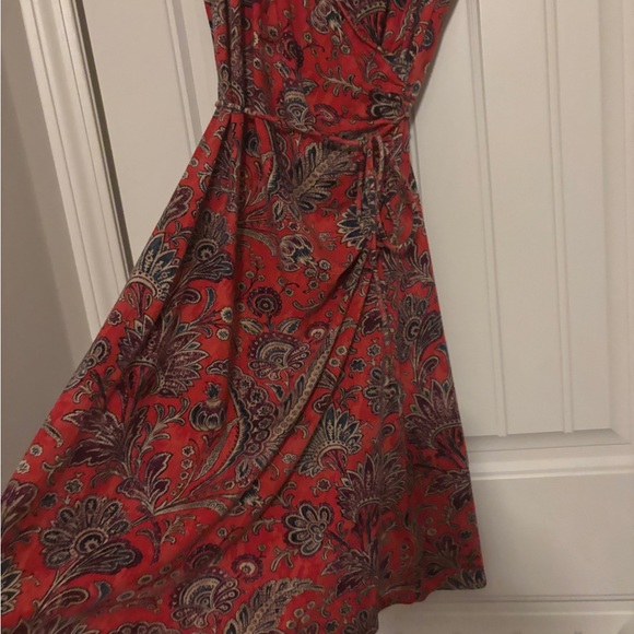 Ralph Lauren Red, Blue and Tan Sleeveless Dress, Sz M - Picture 3 of 5